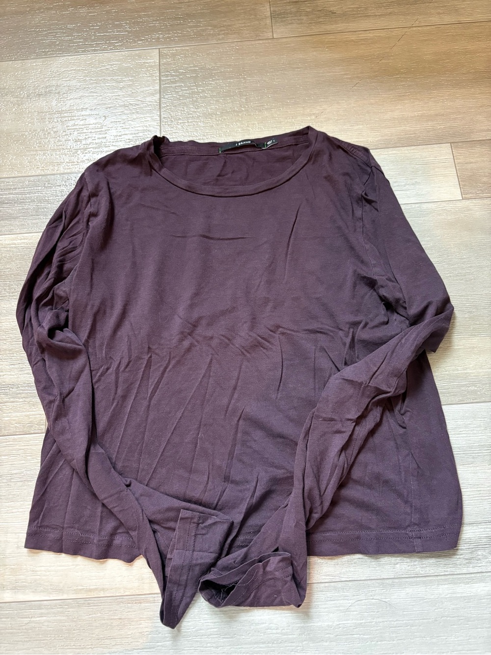 J Brand Women's Long Sleeve Crewneck Top in Plum